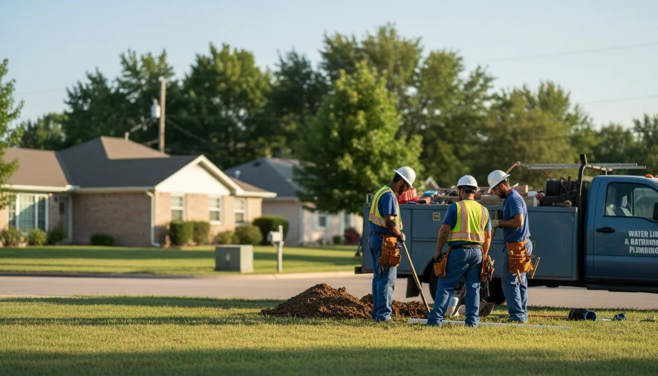 Residential water line and bathroom plumbing service in Corning, AR